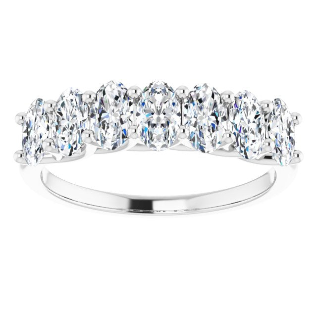 1.47 ct. Oval Cut Diamond Wedding Band Trellis Style Ring-VIRABYANI